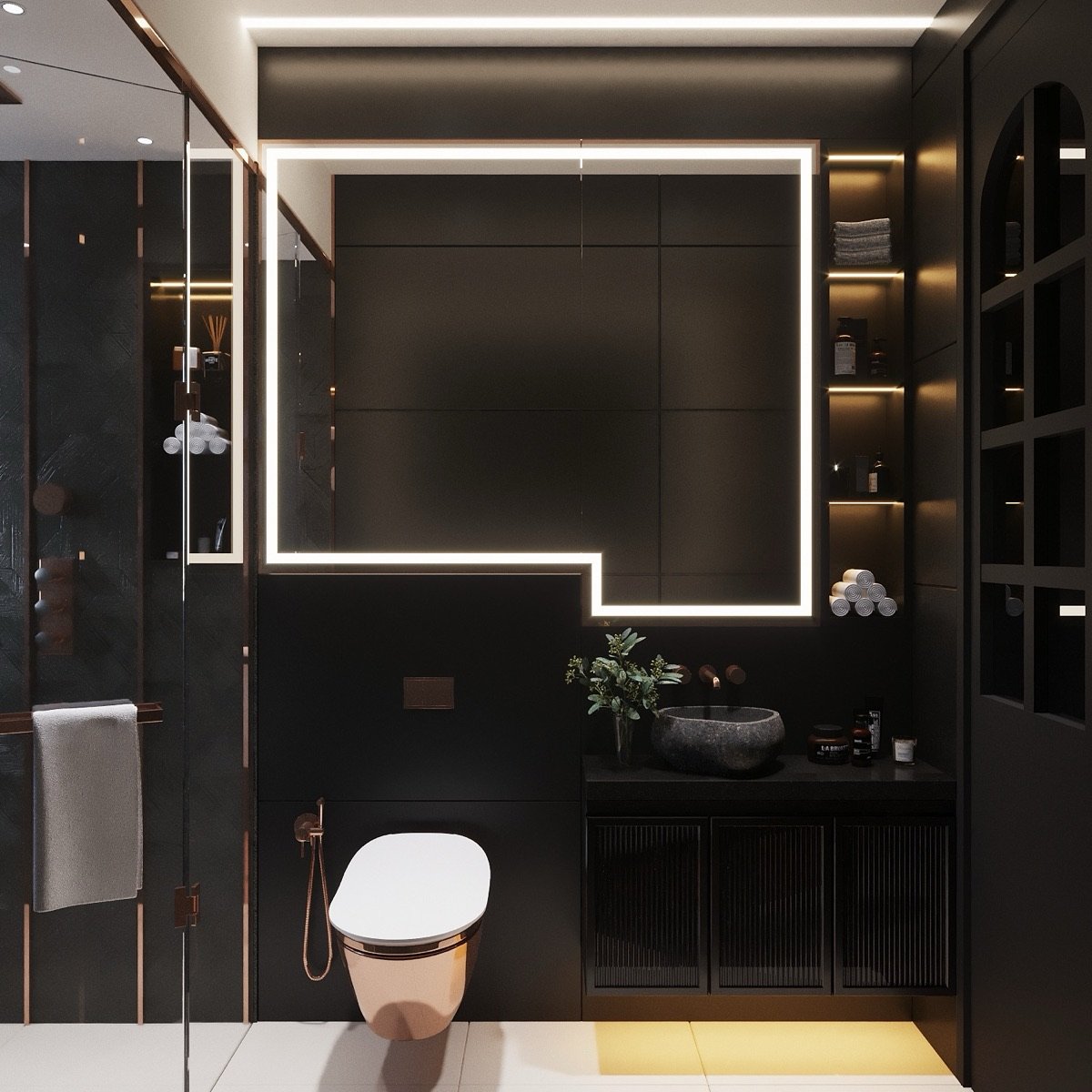 Bathrooms — 3D visualization by Octarine Studio